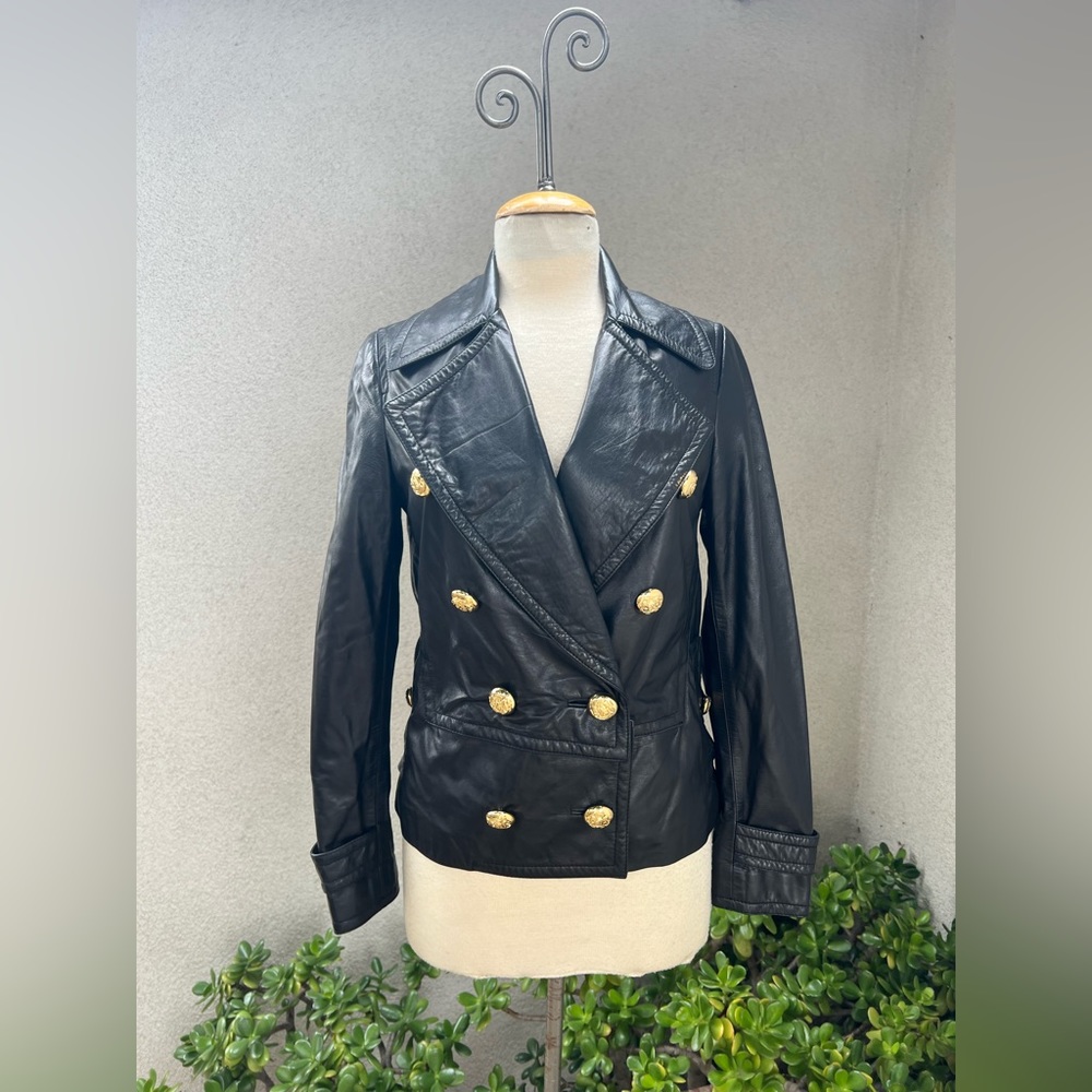 3.1 Phillip Lim black bomber style jacket lamb leather silk lined sz 4